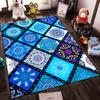 Mandala Pattern Carpet In Vibrant Blue Tones for Home Decoration Suitable for Use As an Anti-slip for Living Room Bedroom Sofas