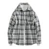 Men's Plaid French-Style Wool Coat - Autumn/Winter Trendy Lapel Loose Jacket.