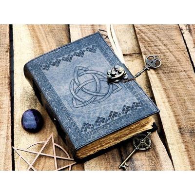Diario in pelle fatto a mano Diario Spell The Triquetra Libro Cerchio di Triquetra Per uomini donne Taccuino da viaggio Libro degli incantesimi vuoto libro delle ombre