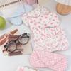 Ins Style Korean Handmade Cloth Love Printing Women's Cloth Glasses Bag Quilted Eyeglasses Pouch Heart Eyewear Storage Case