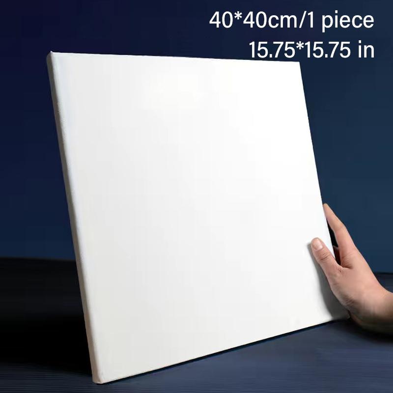 Panou de Desen din Pânză Albă, Cadru din Lemn cu Pânză de Bumbac, Potrivit Pentru Acrilic, Guașă, Practică de Pictură, Creație, Materiale de Artă, HB-05, 1 Bucată