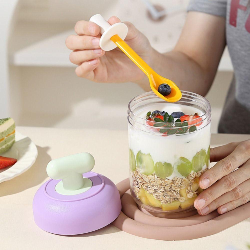 Handheld Breakfast Cups 500ml Salad Cup New Yogurt Bowl  for Oatmeal Cereal Nut Yogurt