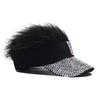 New Design Fashionable Rhinestone Wig Baseball Cap Unisex Hats American Flag Decoration