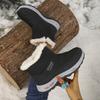 Ladies Waterproof Mid Calf Winter Boots Super Warm Fleece Side Zipper Anti Slip Platform Snow Boots Daily Outdoor Walking Shoes
