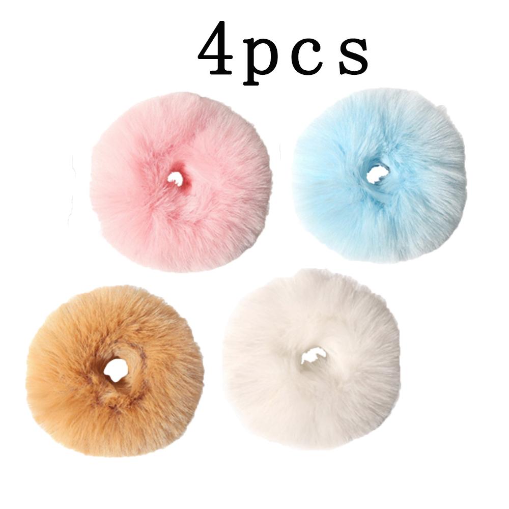 3Pcs/Lot Korean Winter Large Hair Bands For Women Girl Elastic Hair Ring Fashion Scrunchies Dating Party Headdress Accessories