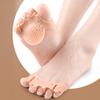 1 Pair 5 Hole Toe Separator, Thickened Elastic Forefoot Cushion Pad for Overlapping Toes, Breathable Bunion Corrector for Women