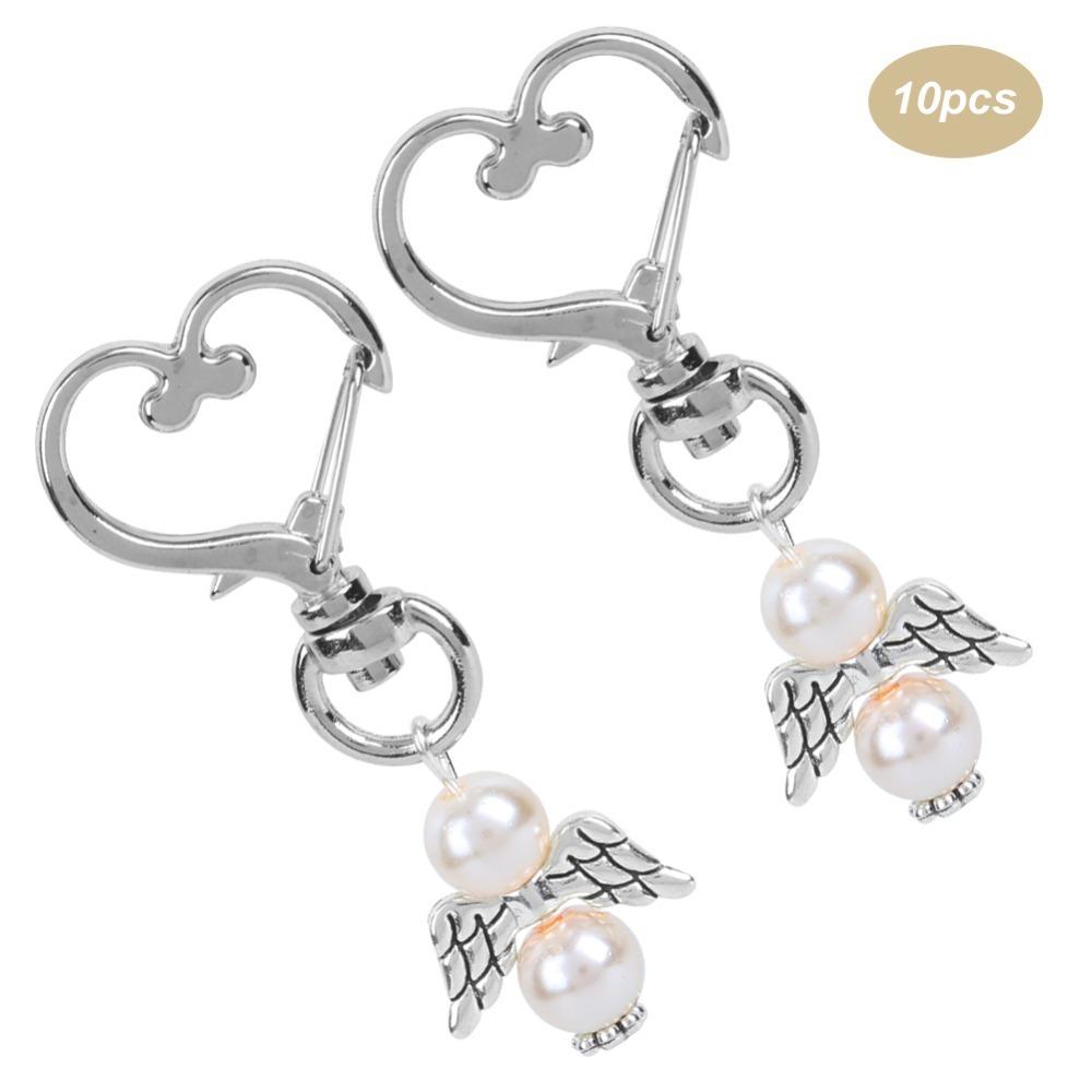 10pcs Length 6cm Alloy Guardian Angel Charm Daily bag pendant and key storage decoration