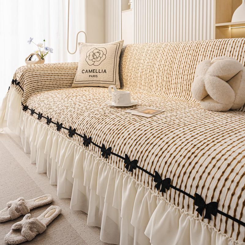 Light Luxury Minimalist Sofa Towel, Suitable for All Seasons, Pet Friendly, Anti Slip and Dustproof, Machine Washable Sofa Cover