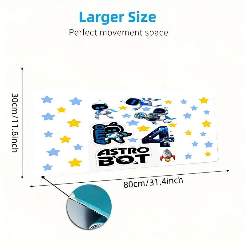 ASTRO BOT Large Size Mouse Pad Large Gaming Table Cushion Non-slip Laptop Tablet Big Mousepad XXL Mat Mini PC Playmat With Lock edge
