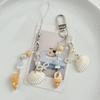 Seashell Bag Charm Blue Color Keychain Pendant Versatile Phone Lanyard  For Women