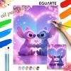 Stitch Love Oil Painting Hand Painting Coloring Painting Handmade Diy Home Decoration Gift