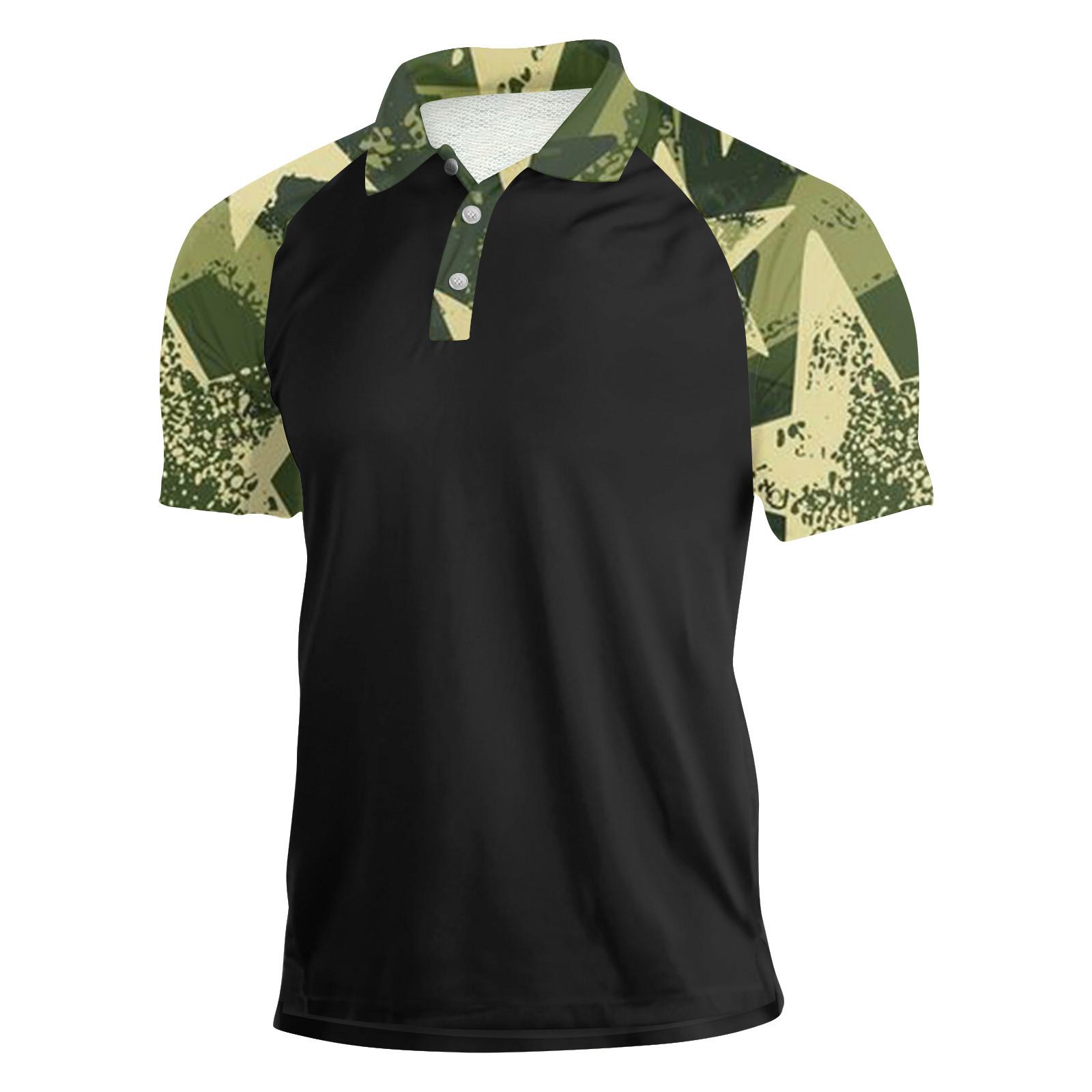 

Чоловіча літня футболка з камуфляжним принтом, з коротким рукавом M фіолетовий