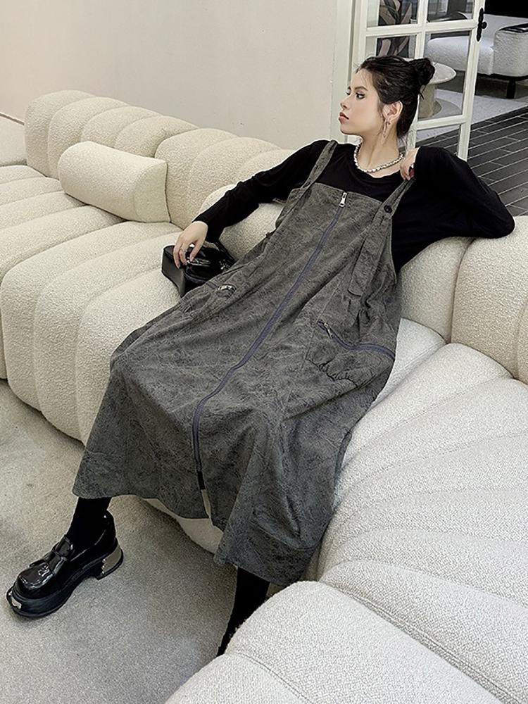 Платья без рукавов с квадратным воротником и бретельками XITAO HQQ2381 One Size чёрный — фото 4