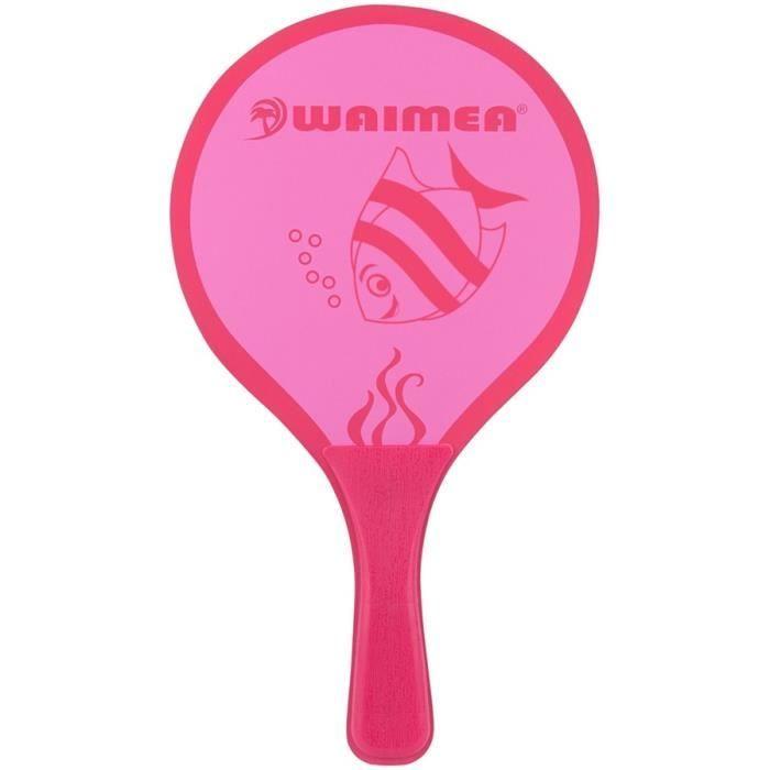 Jeu De Plage - WAIMEA - Ballon De Plage Animal En 3 Parties Rose - Mixte - 2 Raquettes, 1 Balle