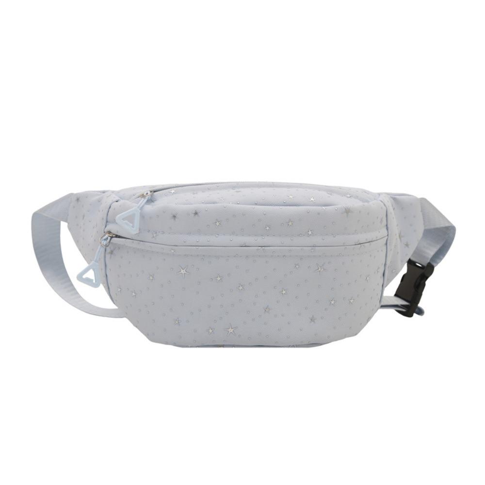 New Nylon Star Crossbody Bag Print Trendy Small Shoulder Bag Versatile Lightweight Waist Bag Casual синий
