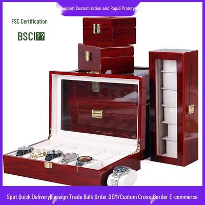 Qingyu Hochglanz Lackierte Uhrenbox - Holz Display & Aufbewahrung