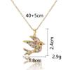 Women's Butterfly Necklace with Colored Zircon: Elegant Titanium Steel Clavicle Chain, Non-Fading, European & American Style