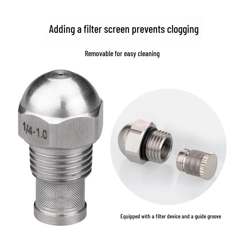 Stainless Steel 1/2" Fine Atomizing Nozzle for Fuel Injection, Humidification, & Mist Cooling.
