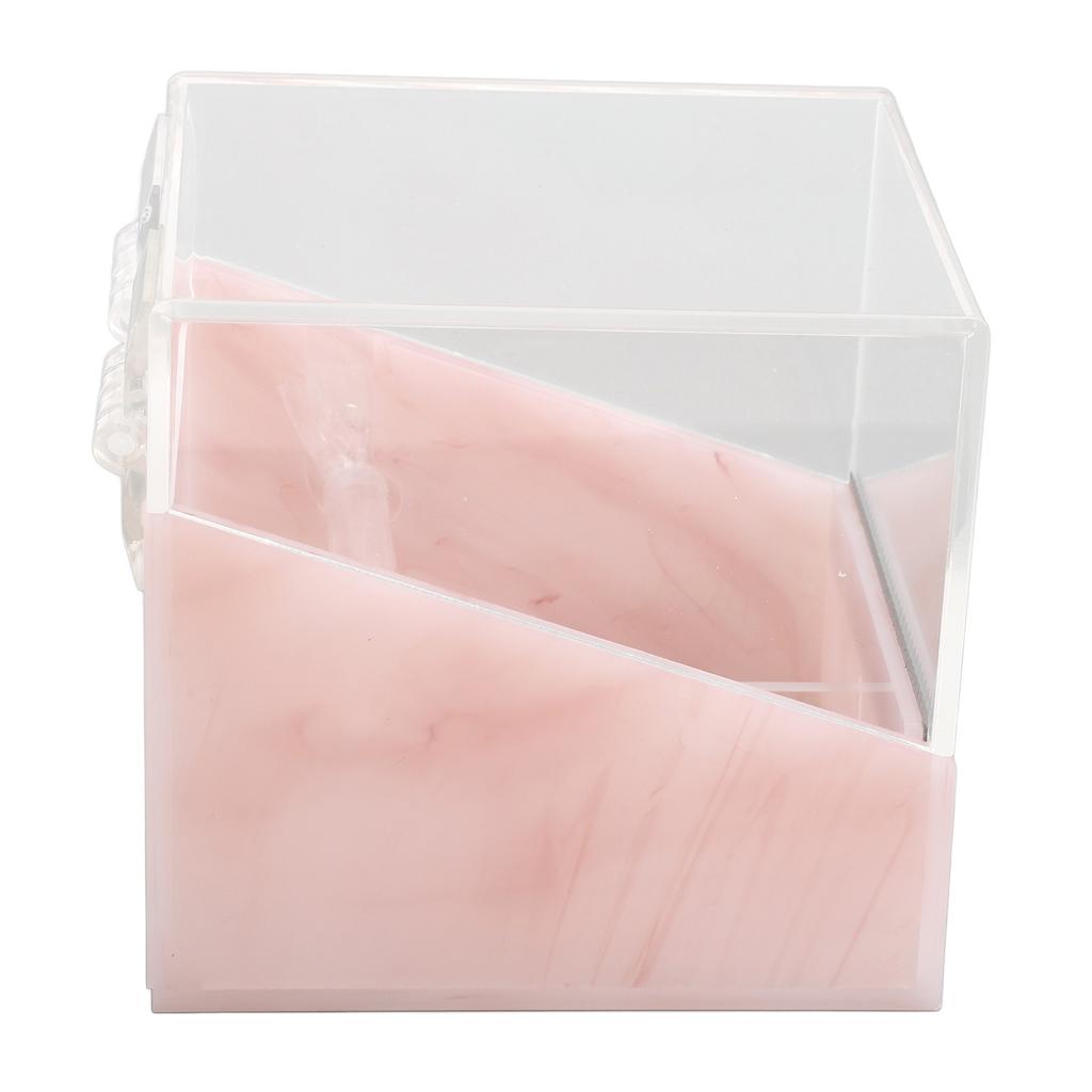 Eyelash Tape Dispenser 2 Grids Acrylic Tape Cutter Holder with Transparent Cover for Beauty Salon