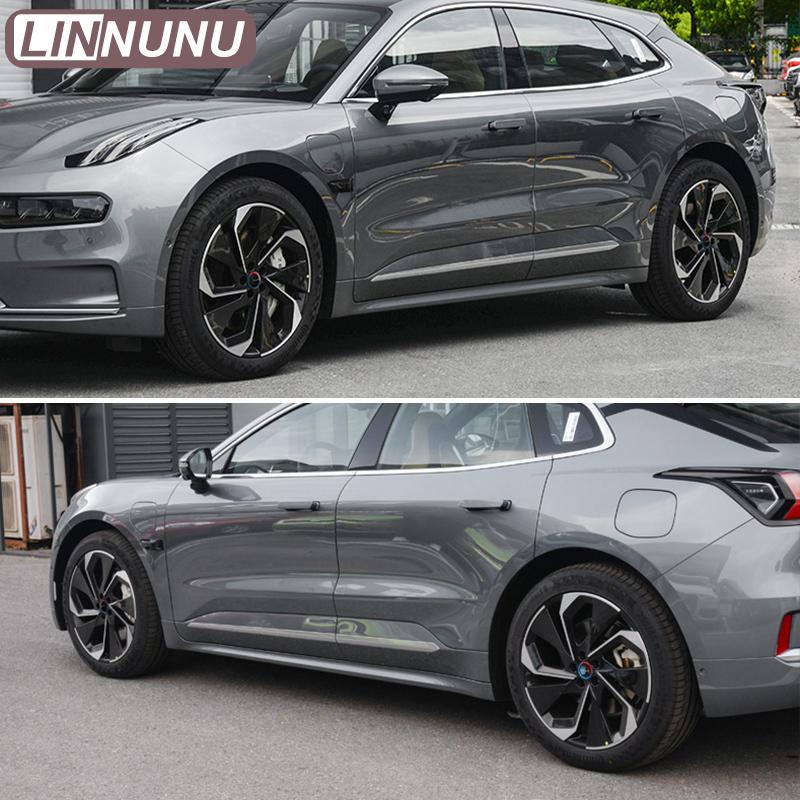 LINNUNU 4Pcs For ZEEKR 001 7X 2026 Car Wheel Hub Center Cap ABS Snap-on Styling Badge Rim Cover Exterior Decoration Accessories