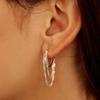 Multi layered chain Huggie earrings, sparkling waterfall chain shaped women's earrings, fashionable jewelry gifts