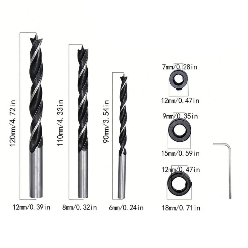 Professional Woodworking Drill Guide Set Dowel Jig For Precise Straight Angled Hole With 3 drill Bit Depth Rings