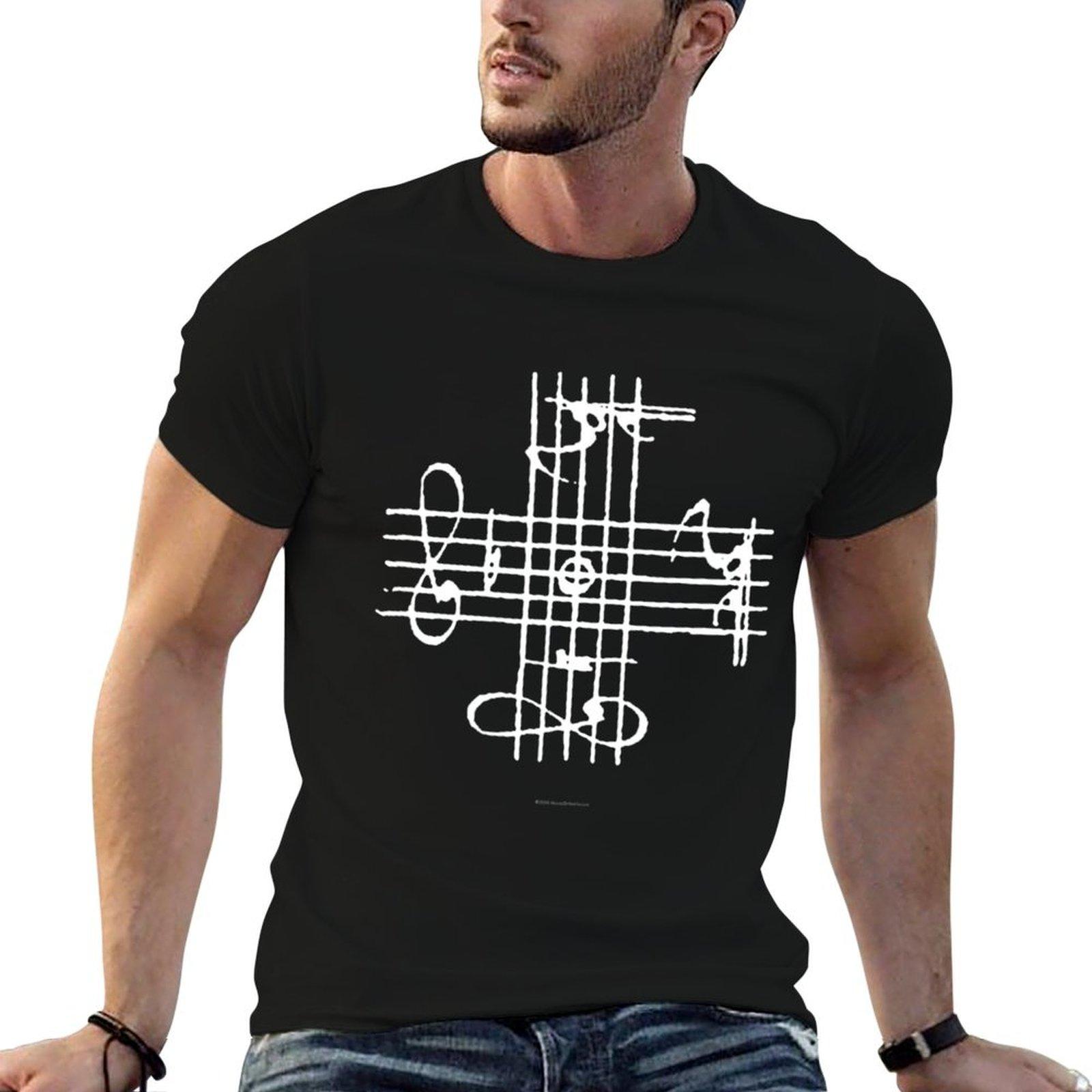 Johann Sebastian Bach Musikalische Signatur Notations T-Shirt Minimal Art Print T-Shirt XS black