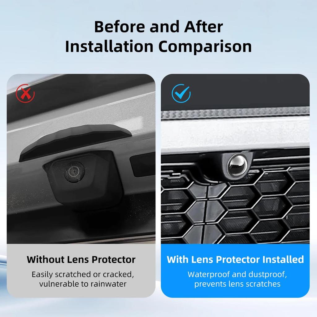 Front Bumper Camera Lens Guard PC Protector For Tesla Cybertruck / Tesla Model Y Juniper/ Model S / 3 2026 Lens Protection Cover Interior Mirrors 6