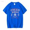 Rare Cream Soda Japan Brand Streetwear Harajuku T Shirt Medium Size long or short sleeves vintage Washed Casual Comfortable