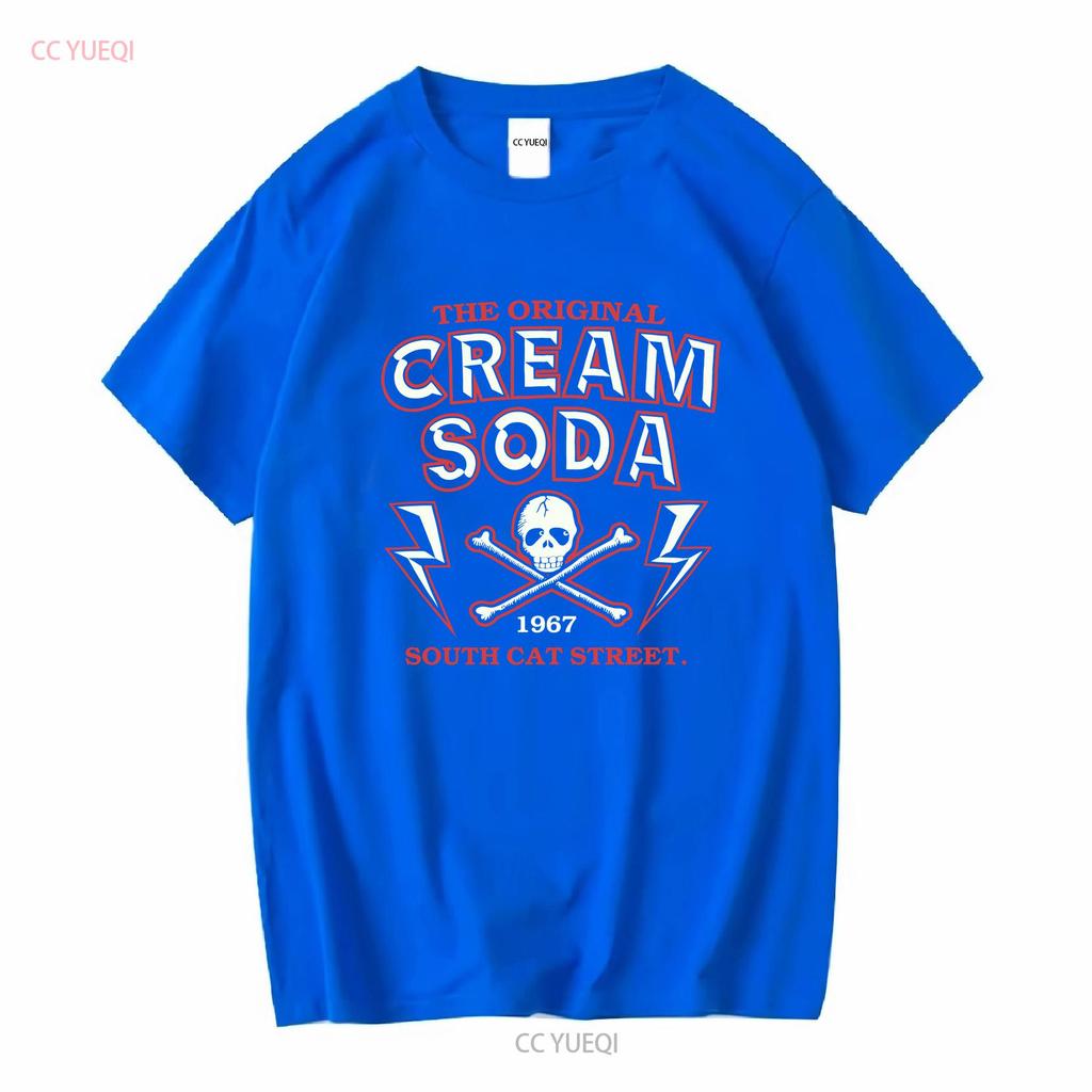 Rare Cream Soda Japan Brand Streetwear Harajuku T Shirt Medium Size long or short sleeves vintage Washed Casual Comfortable