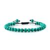 6mm Natural Stone Men Bracelets Charm Tiger Eye Black Beads Bracelet Braided Bangle Adjustable Charm Women Yoga Jewelry Pulseras