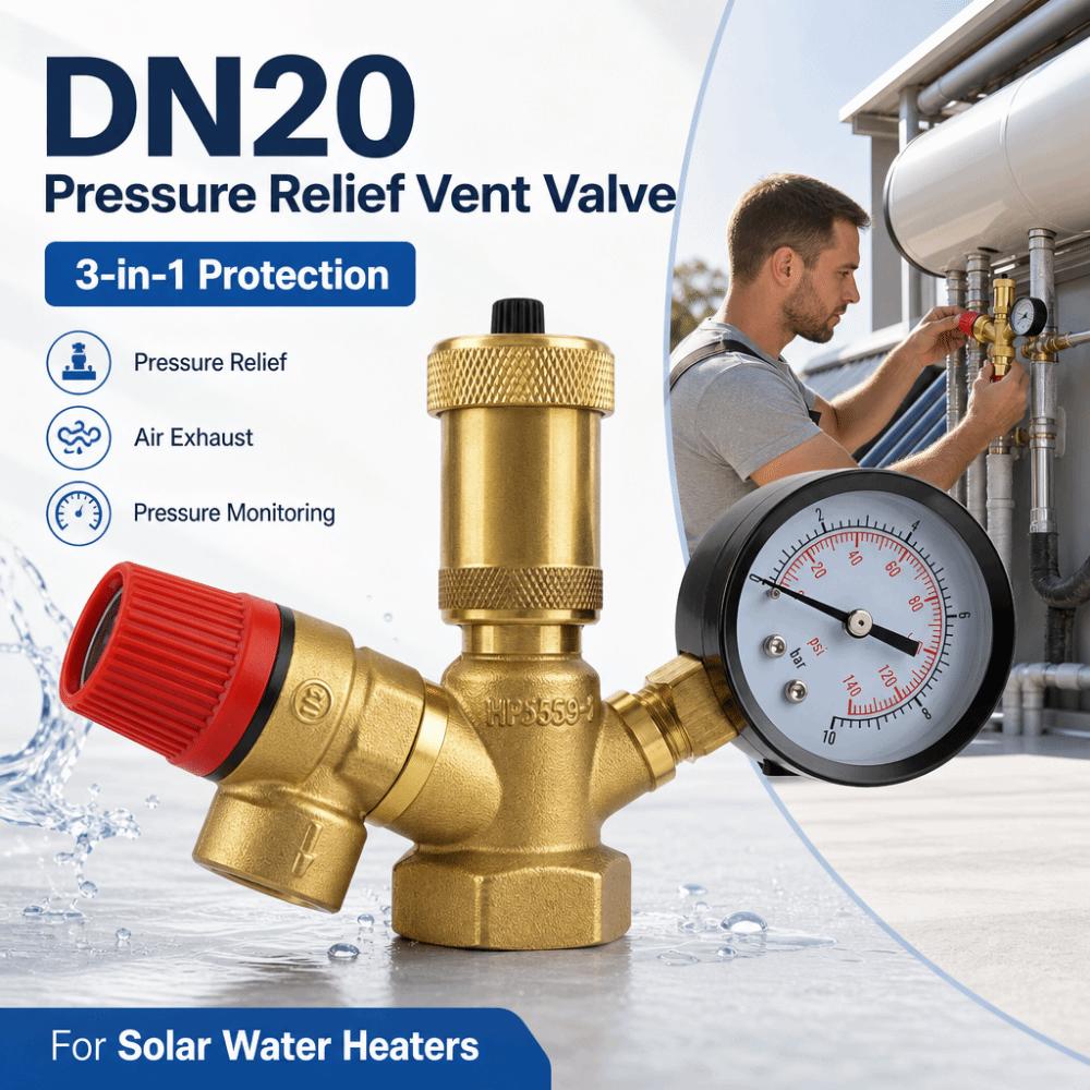3/4" Pressure Relief Valve PRV Solar Water Heater Valve Pressure Reducing Valve  Hard Decoration