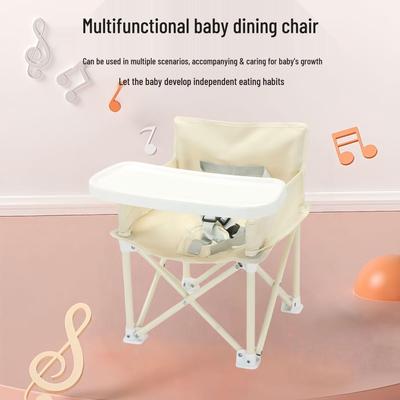Portable Dual-Use High Chair for Infants and Children - Folding Design for Home, Camping, and Picnics