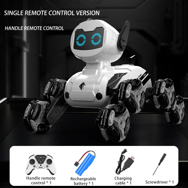Intelligent induction robot dog eight-wheel stunts remote control car gesture induction toy car boy children's gift