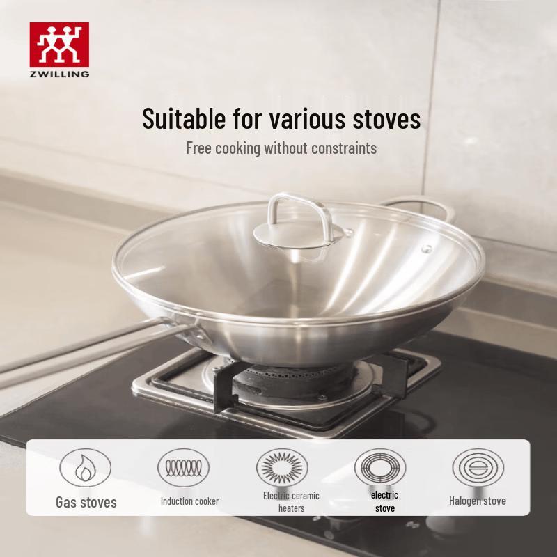 ZWILLING NovaPlus 32cm Stainless Steel Wok