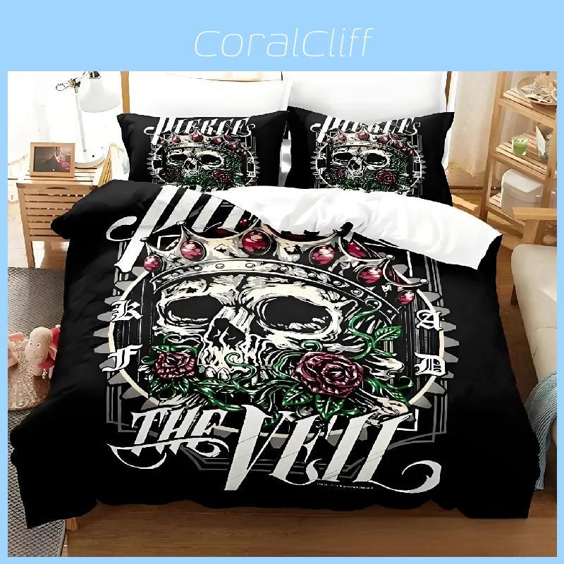Pierce The Veil 3piece Comforter Cover Set With Cotton Texture For Bedroom