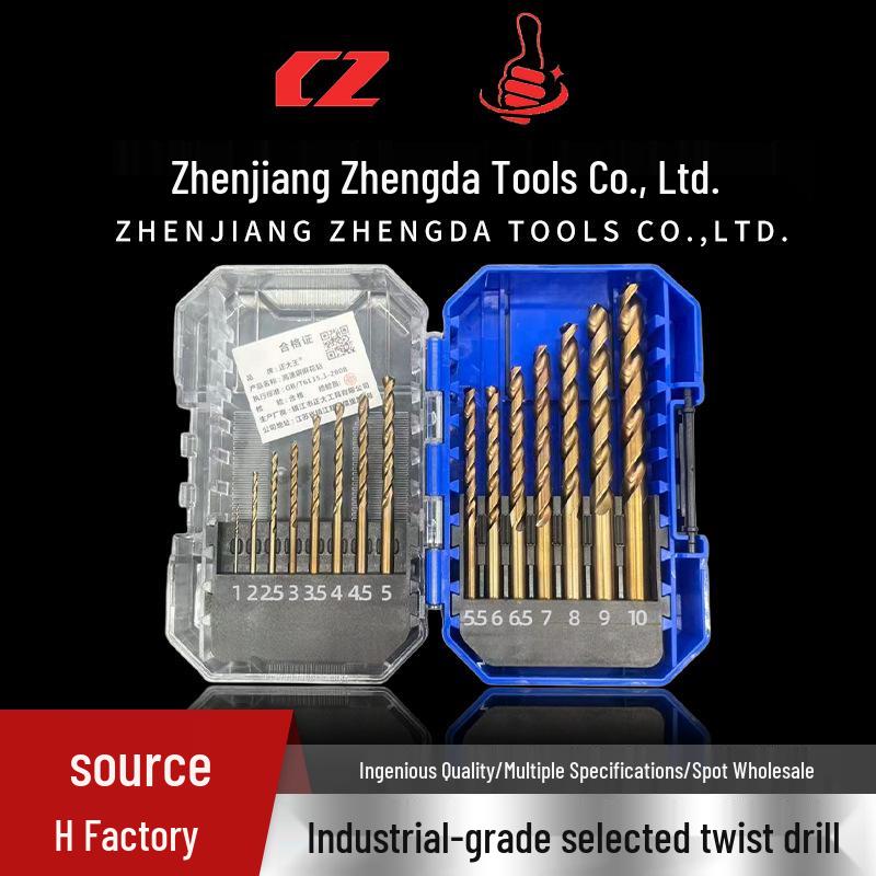 Zhengda M35 HSS Twist Drill Bit Set for Stainless Steel & Metal Drilling