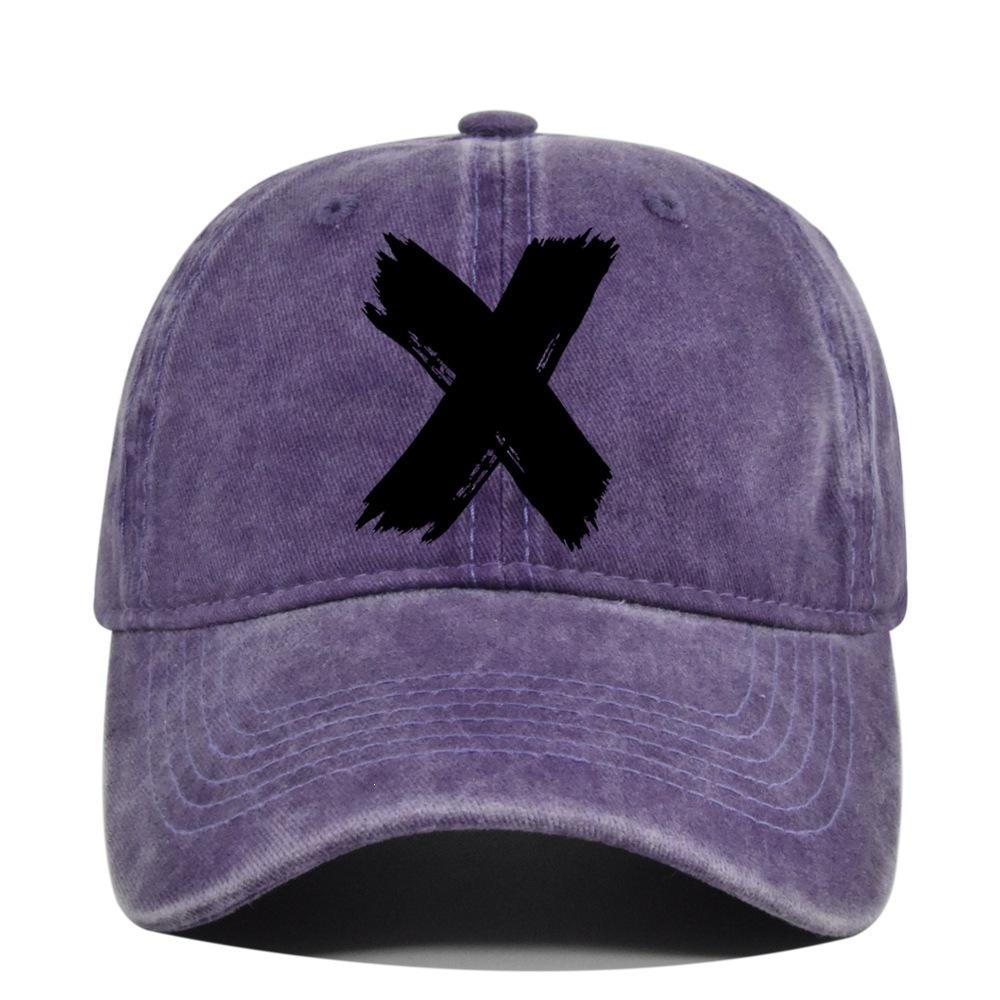 Washed x silk screen baseball cap yellowstone retro peaked cap men's and women's washed distressed sun hat cotton none