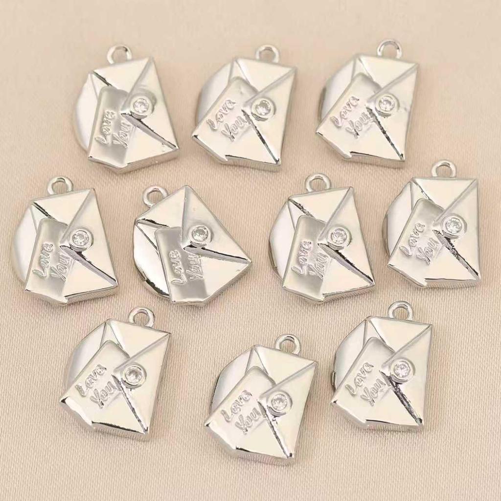 Liangfei European & American 18K Gold-Plated Envelope Love Letter Pendant - Handmade Creative Couple Jewelry Accessory
