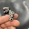 Zehntausend Jade DIY Schmuck: Schwarz-Weiß Patina Dzi Achat Röhrenperlen & Wachsachat Reiskörnerperlen