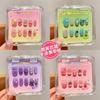 Boxed Cute Kids' Cartoon Fruit Nail Stickers - Detachable Wearable Nail Art Pieces