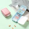 Fashionable Mini Storage Small Medicine Box with 3 Three-Layer Compartments Foldable Sealed Organizer for Personal Items