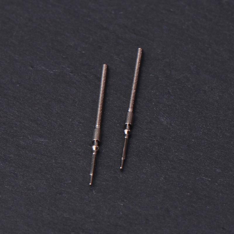 2Pcs 3135 Winding Stem Movement Repair Tool 3135 Movement Winding Stem Steel Handle Rod Steel Stem Crown Metal Watch Stems