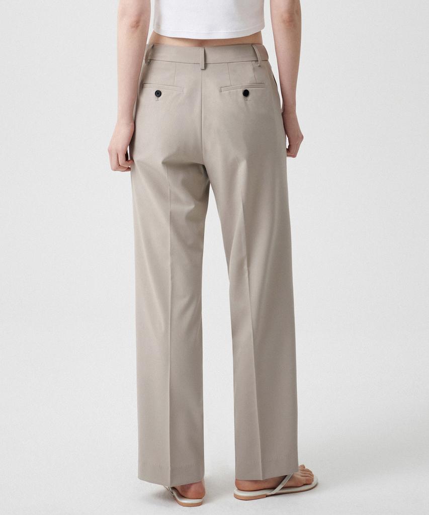 MUSINSA STANDARD WOMAN [Cooltandard] Women'S Straight Hidden Banding Slacks [Light Beige]