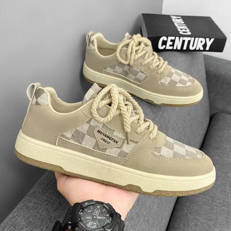 

Модные теннисные мужские туфли мужские ретро шахматные студенческие туфли модные универсальные повседневные кроссовки мужские вулканизированные туфли Zapatillas De Hombre 39 хаки