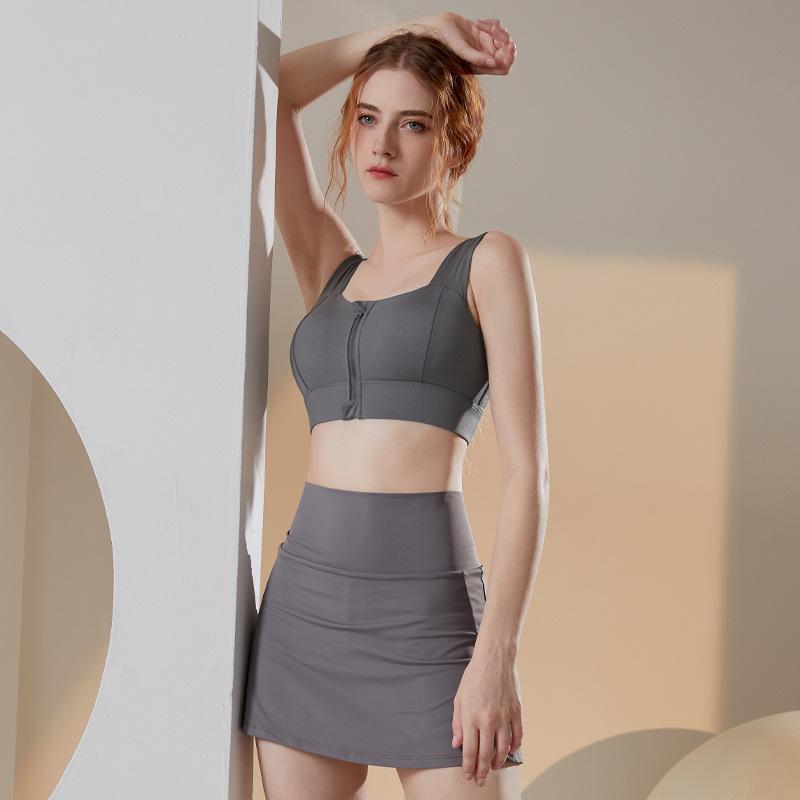 High Support Front Zipper Shockproof Yoga Bra for Running