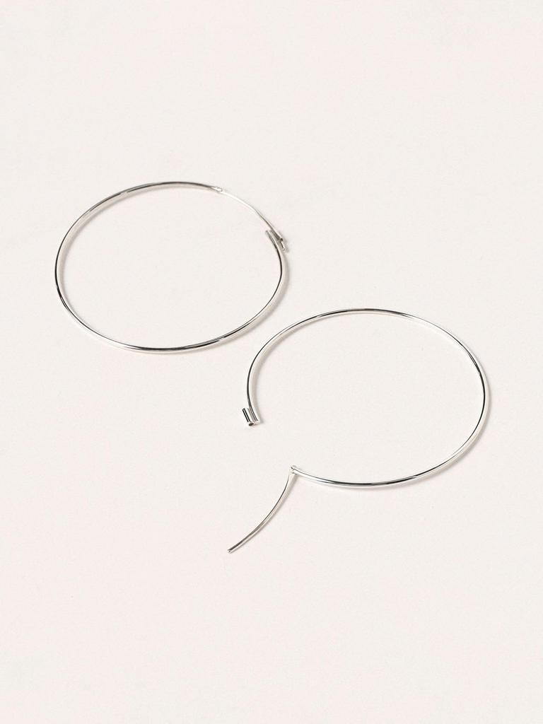 Accessories Silver 925 Hoop Earrings Large SILVER FREE [BEAMS BOY] Women's