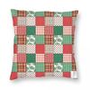Christmas Royal Stewart Tartan Plaid Pillowcase Soft Fabric Cushion Cover Decor Pillow Case Cover Home Square 18''