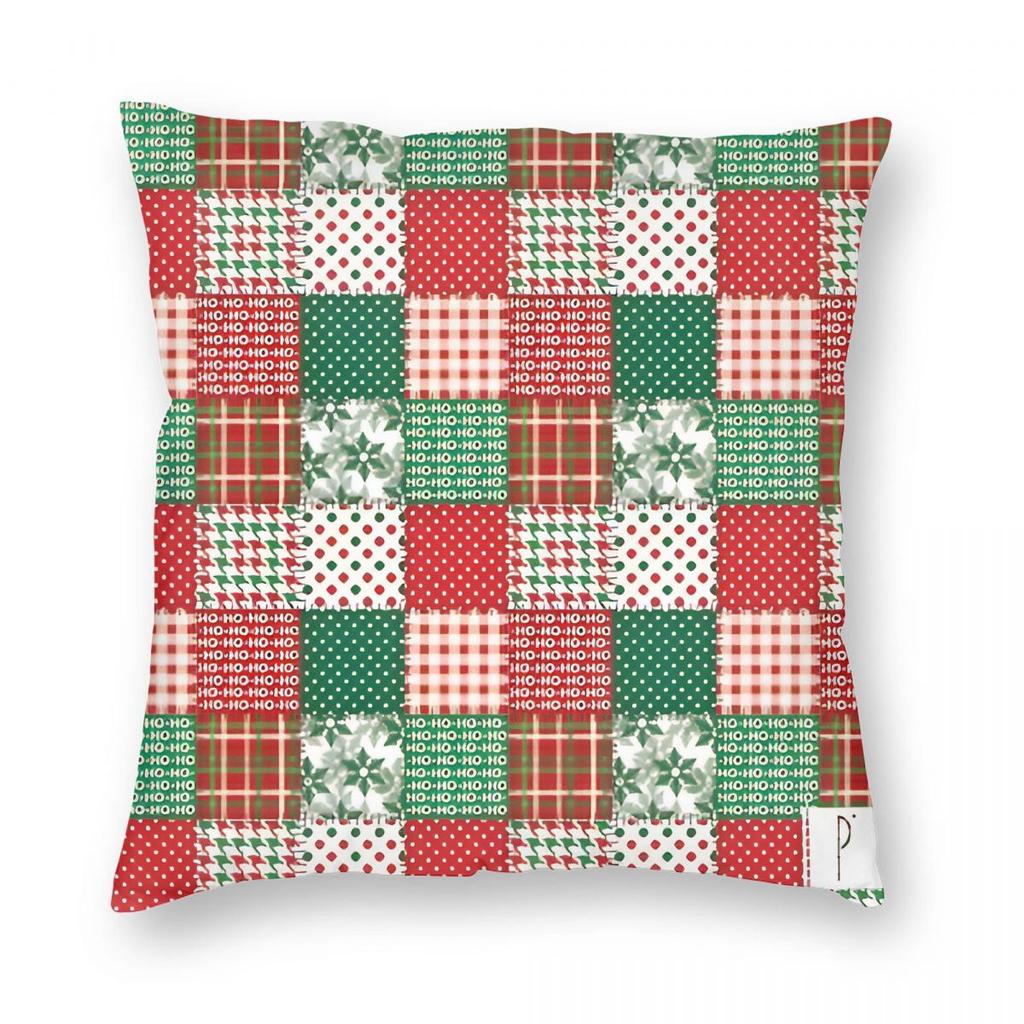 Christmas Royal Stewart Tartan Plaid Pillowcase Soft Fabric Cushion Cover Decor Pillow Case Cover Home Square 18''