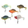 5pcs Soft Fishing Lures for Bass 18g 8cm Paddle Tail Swimbaits with Spinner Artificial Fishing Bait Lifelike Fishing Lures Kit 